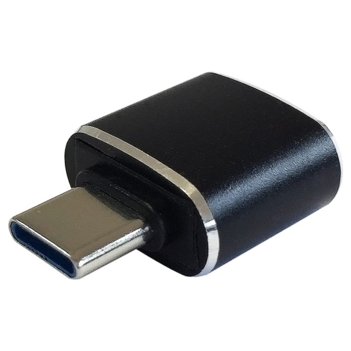 AISENS Mini adaptador USB 3.1 Gen2 3A, tipo USB-C/M-A/H, Preto
