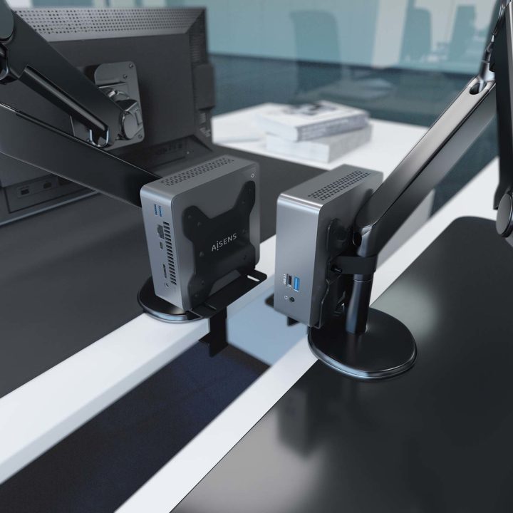 AISENS Versatile Mini PC Mounting Bracket, Black