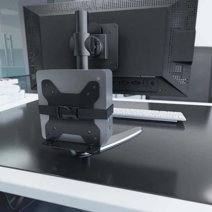 AISENS Versatile Mini PC Mounting Bracket, Black