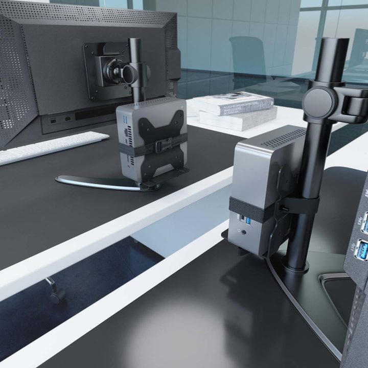 AISENS Versatile Mini PC Mounting Bracket, Black