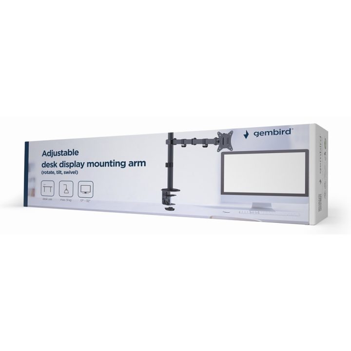 Gembird MA-D1-01 suporte para monitor 32" Secretária Preto