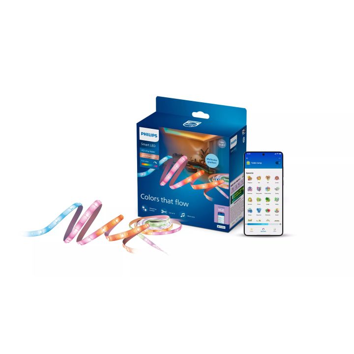 Philips Tira de luces LED RGBIC inteligente, 2 × 5 m, Tipo C…