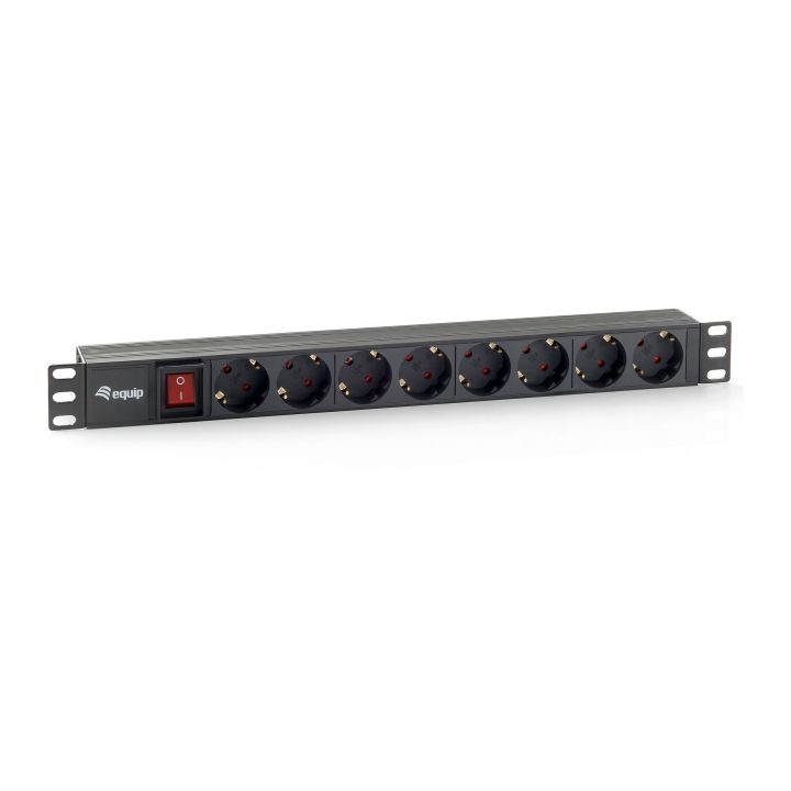Equip 333283 Power Distribution Unit (PDU) 8 AC Outlets 1U Black