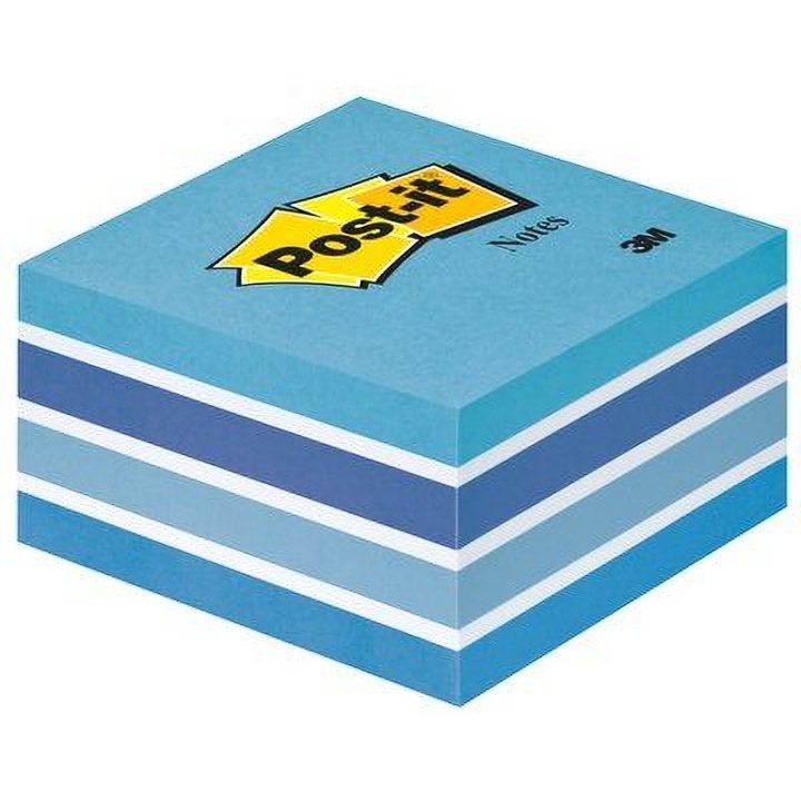 Cube 450 Sheets Sticky Notes 76x76mm Assorted Blue Colors 2028-b…