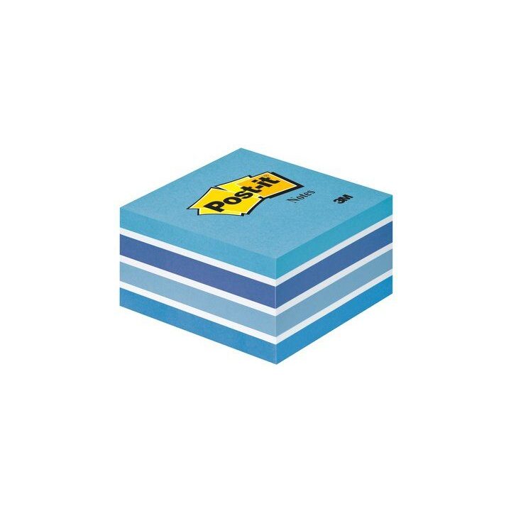 Cubo 450 folhas notas adesivas 76X76MM cores sortidas azuis 2028-b…
