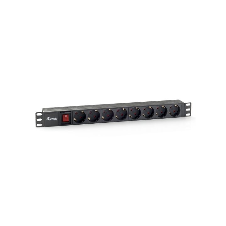 Equip 333283 Power Distribution Unit (PDU) 8 AC Outlets 1U Black