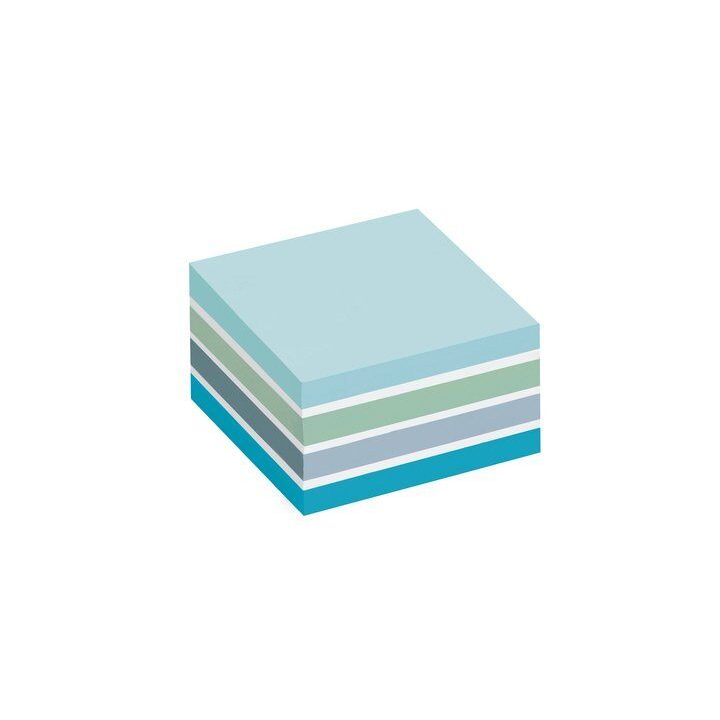 Cubo 450 folhas notas adesivas 76X76MM cores sortidas azuis 2028-b…