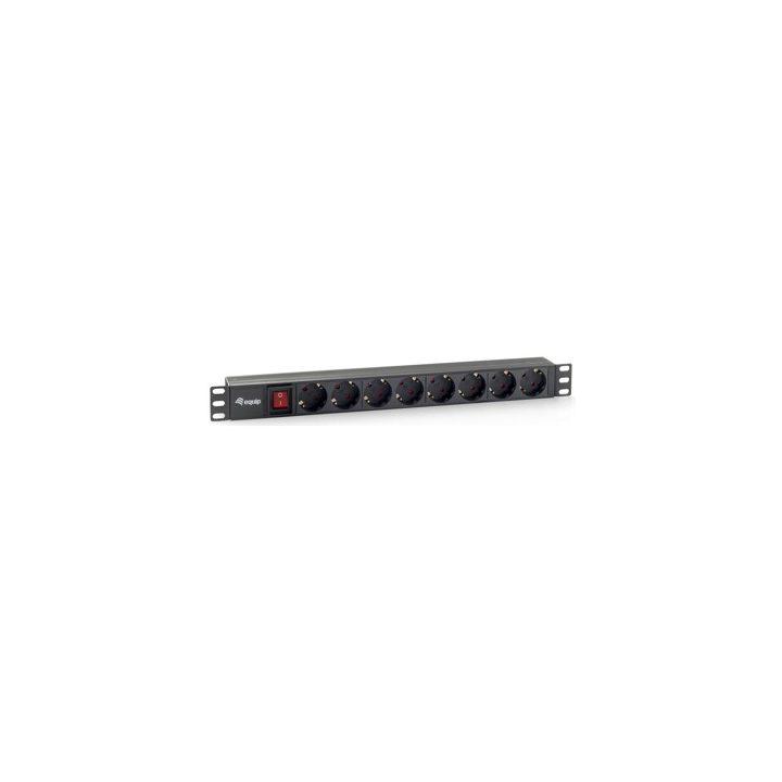Equip 333283 Power Distribution Unit (PDU) 8 AC Outlets 1U Black