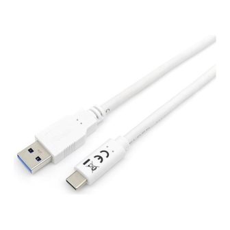 Equip 128363 USB 3.2 Gen 1 C to A Cable, M/M, 1.0m, 5Gbps, White