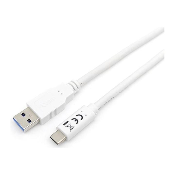Equip 128363 USB 3.2 Gen 1 C to A Cable, M/M, 1.0m, 5Gbps, White
