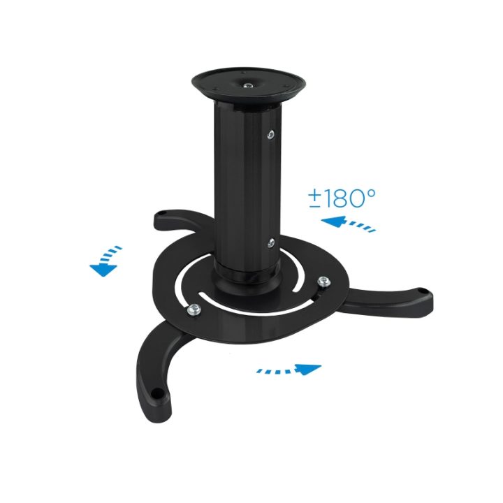 TooQ SOPORTE UNIVERSAL DE TECHO GIRATORIO 360º PARA PROYECTOR NEGRO