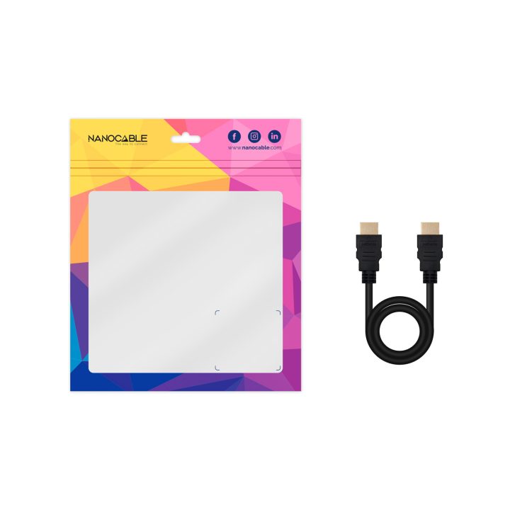Nanocable Cable HDMI V2.0 4K@60Hz 18Gbps A/M-A/M, 1 m, Negro