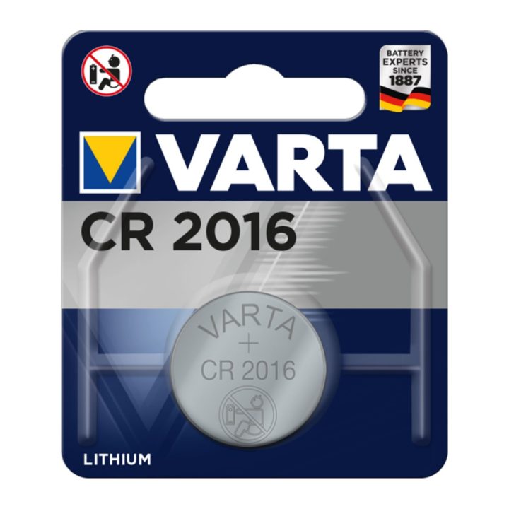 Blister de pilhas de botão de lítio Varta CR2016 3V