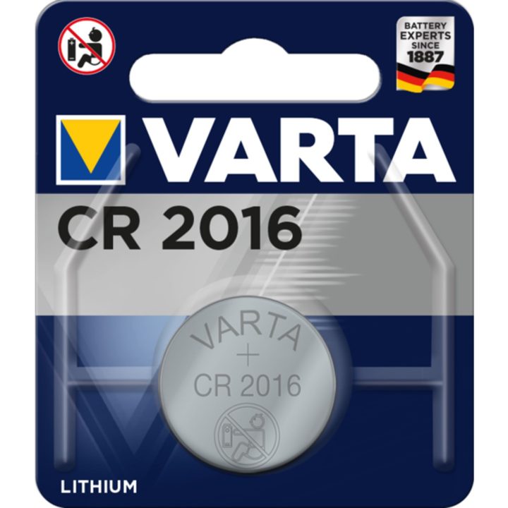 Blister de pilhas de botão de lítio Varta CR2016 3V