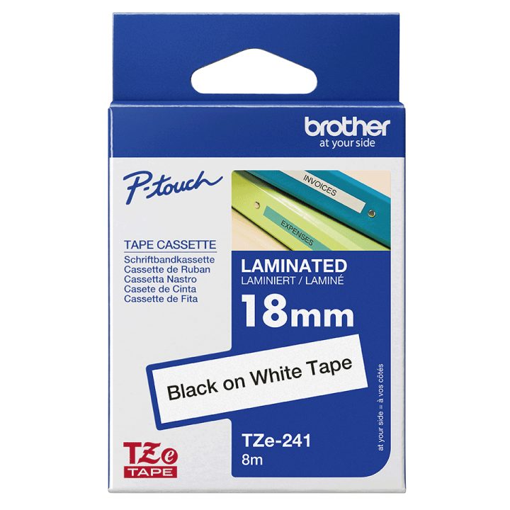 Brother TZE-241 fita para impressora de etiquetas Preto sobre branco
