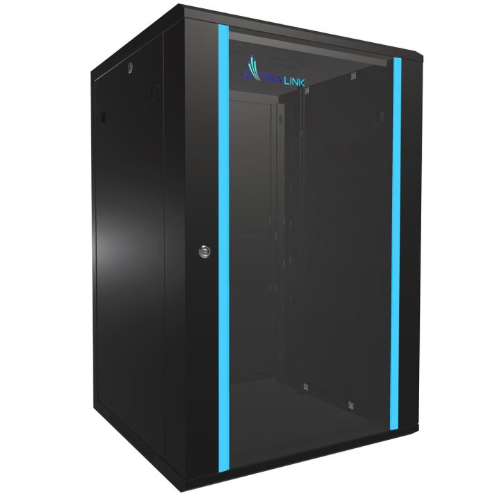 Extralink 18U 600X600 Black | Rackmount Cabinet | Wall Mount…