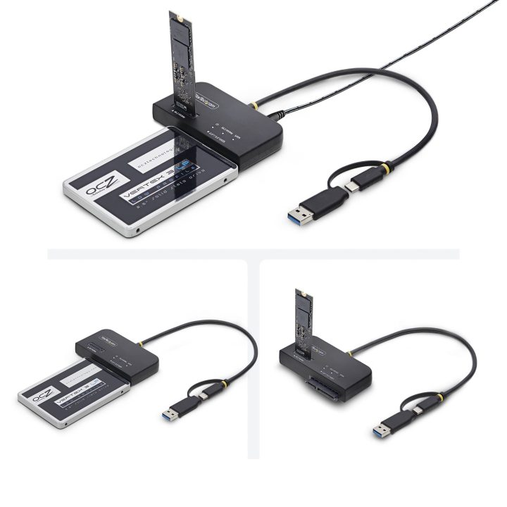 StarTech.com Adaptador USB-C/USB-A para NVMe M.2 e SATA 2.5/3.5in…