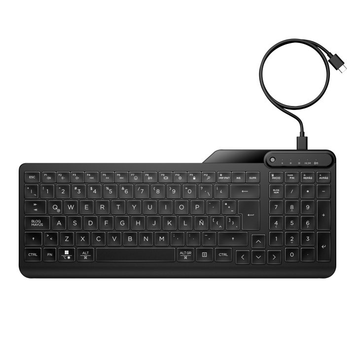 HP Teclado con cable 400 retroiluminado