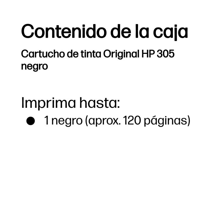 HP Cartucho de Tinta Original 305 Preto