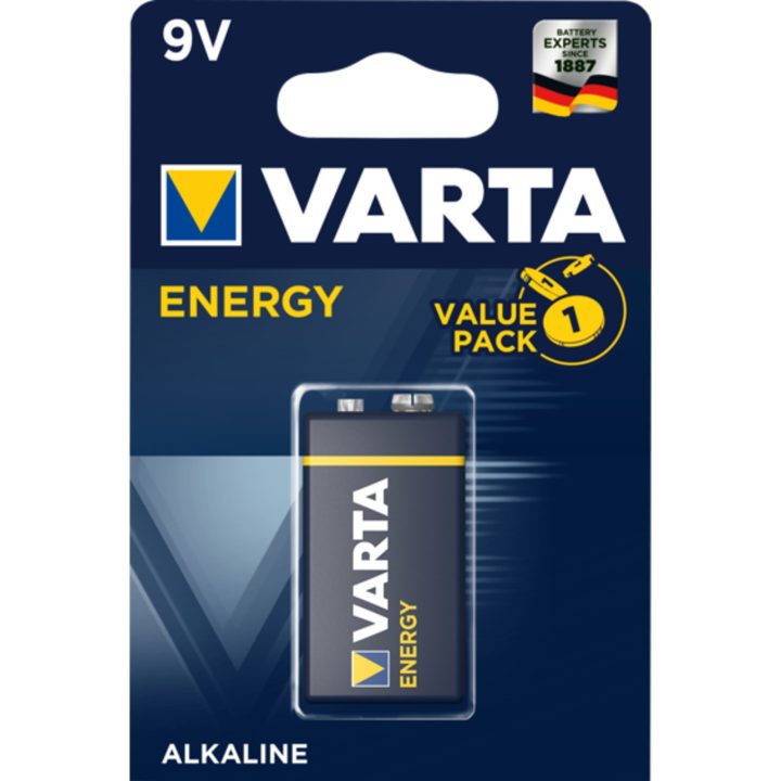 Varta Energy Alkaline 9V Battery 6LR61 Blister Pack