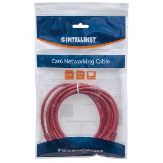 Intellinet Cat6 UTP 5m Cabo de rede Vermelho U/UTP (UTP)
