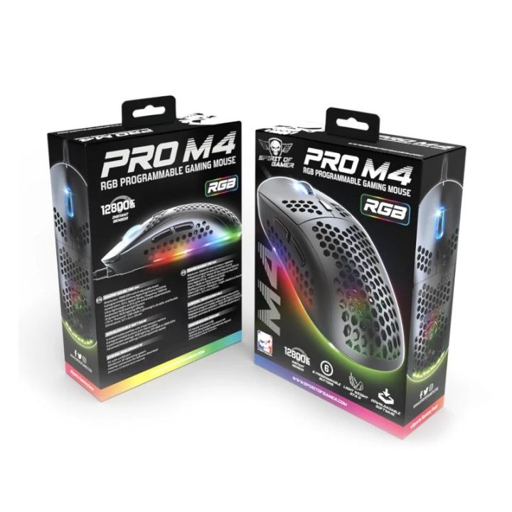 Spirit of Gamer Pro M4 Black Gaming Mouse (S-PM4RGB)