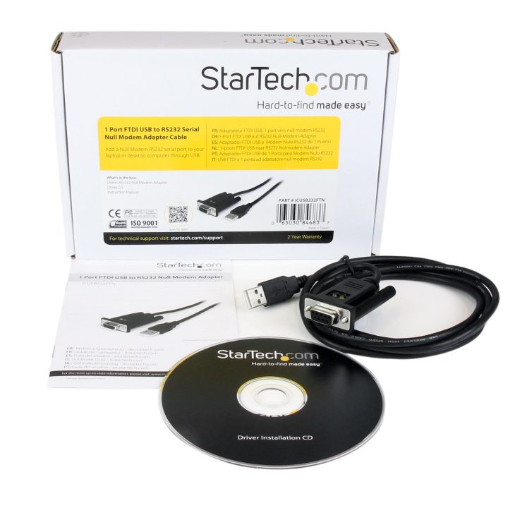 StarTech.com Cable USB a Módem Nulo Serie FTDI de 1,8m - Adaptador…