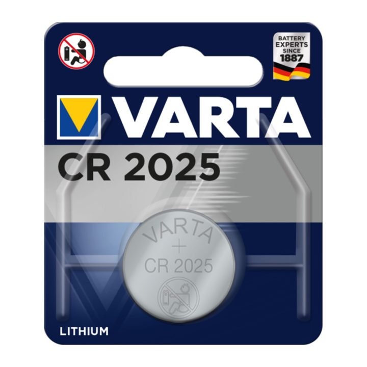 Varta CR-2025 3V 170mAh Lithium Button Cell Batteries Blister Pack