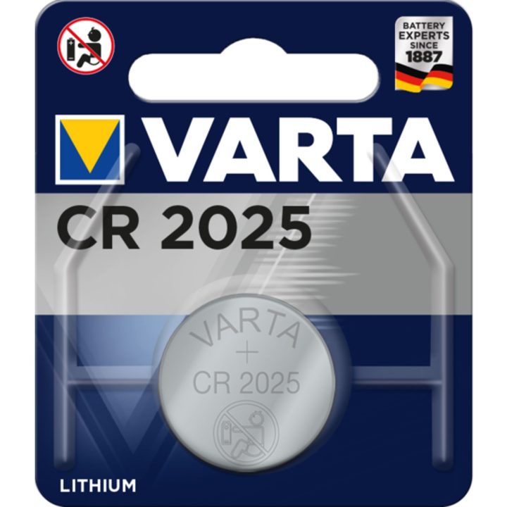 Varta CR-2025 3V 170mAh Lithium Button Cell Batteries Blister Pack