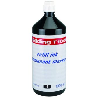 Edding T1000-01 Black Ink Bottle 1000ml for Refilling