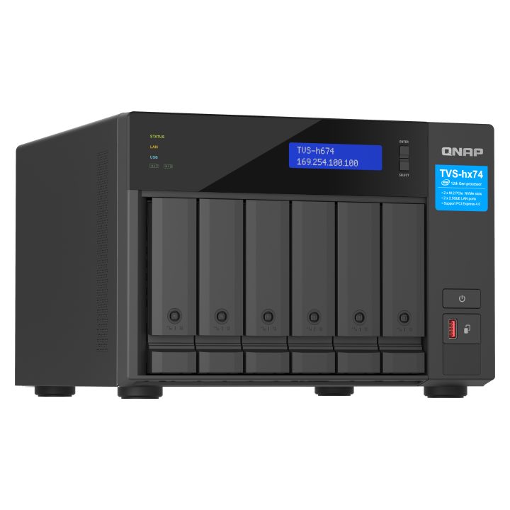 QNAP TVS-H674 NAS Tower Intel® Core™ i5 i5-12400 32 GB DDR4 0 TB QuTS…