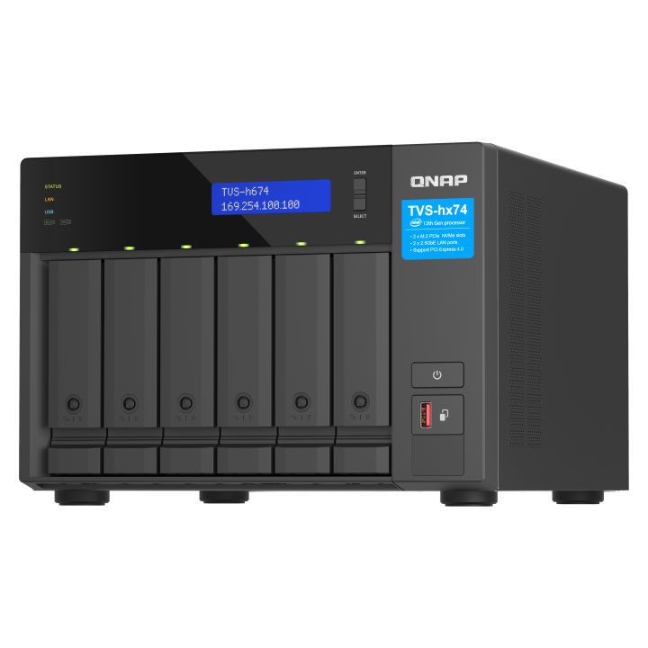 QNAP TVS-H674 NAS Torre Intel® Core™ i5 i5-12400 32 GB DDR4 0 TB QuTS…