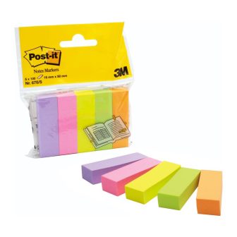 3M 670-5 nota autoadesiva Retângulo Multicolor 100 folhas Autoadesivo