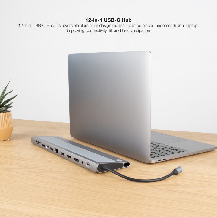 Nanocable HUB USB-C 12-in-1, USB-C 3.1 to 3xUSB-A 3.0 + USB-C 3.0 +…