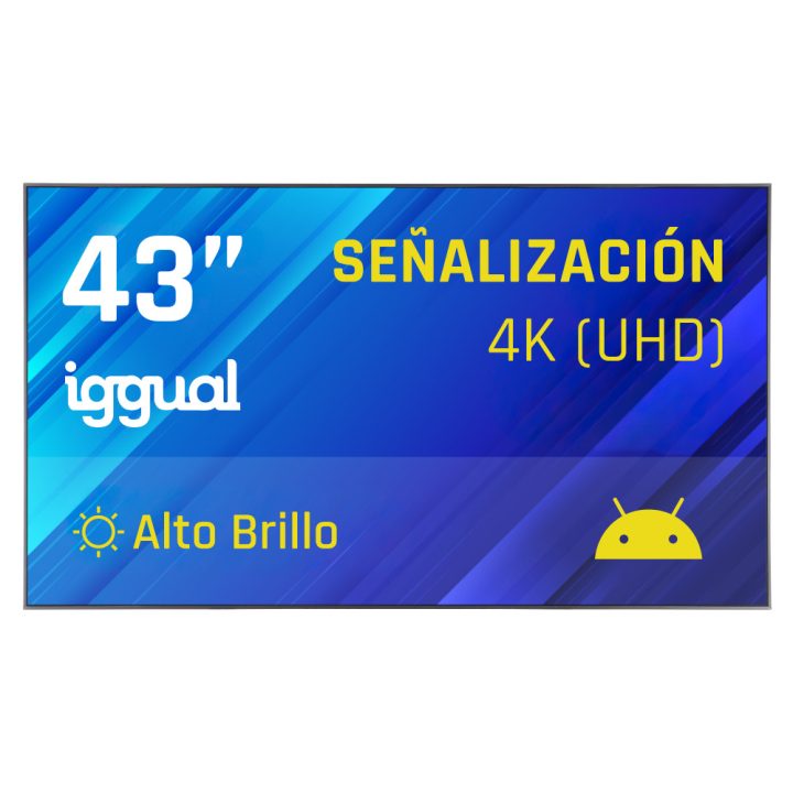 iggual Pantalla señalización 4K 43" Alto Brillo