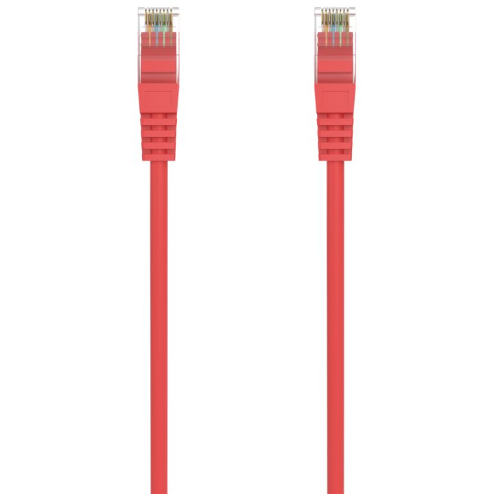 AISENS RJ45 Patch Cable LSZH Cat.6A 500 MHz UTP AWG24, Red, 0.5M