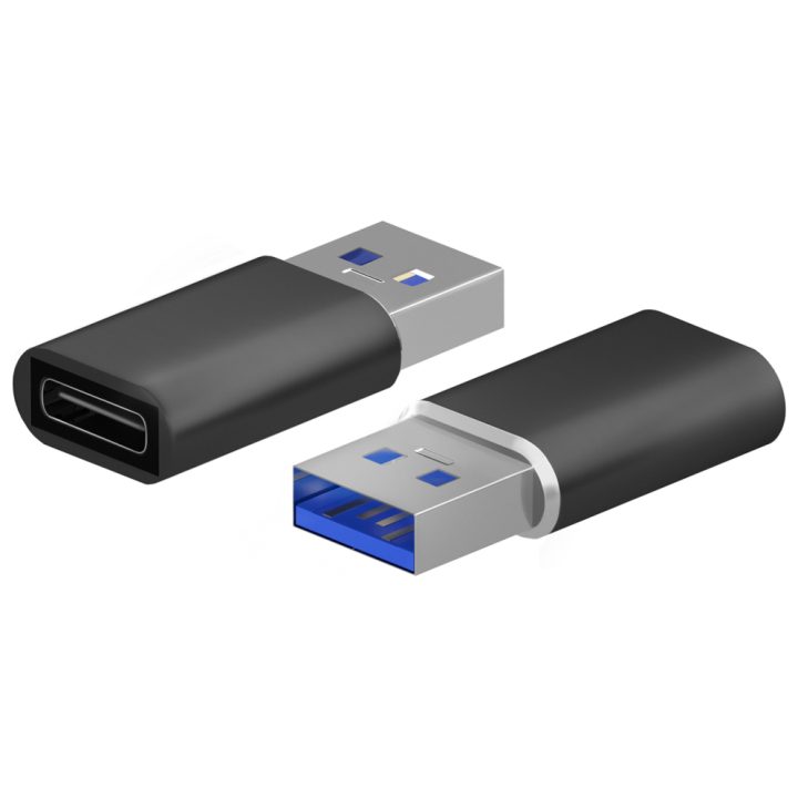 AISENS Mini Adaptador USB 3.2 Gen2 / USB 2.0 3A, Tipo USB-C/H-A/M…