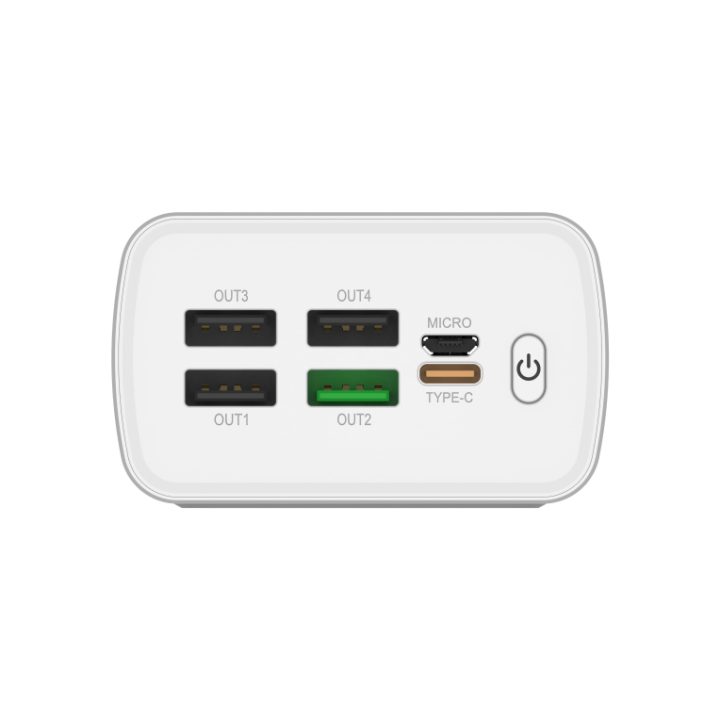 Leotec LEPOW30W22W bateria externa Polímero de lítio 30000 mAh Branco