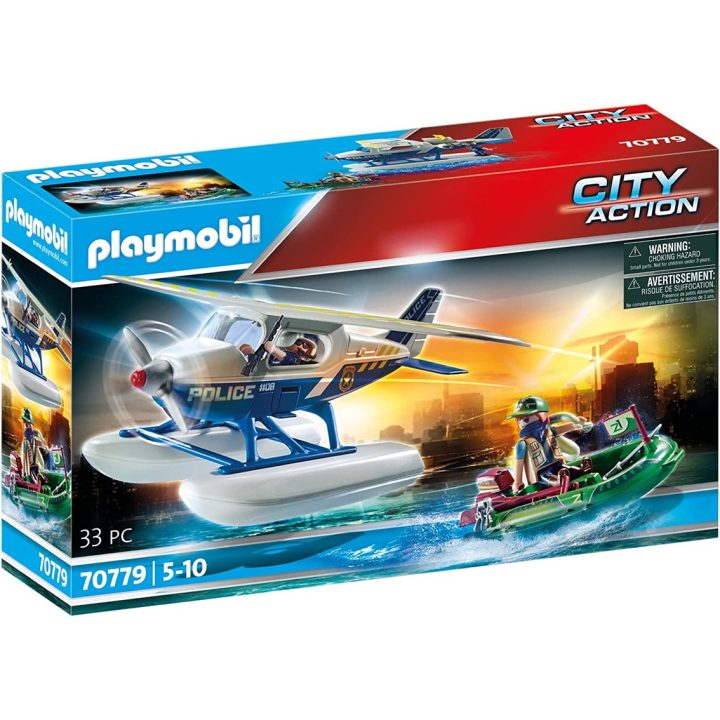 Playmobil policia hidroavion: persecucion de contrabandista (70779)