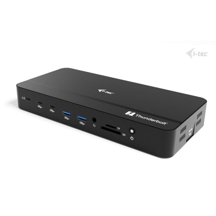 Estação de ancoragem i-tec Thunderbolt 5 com três ecrãs, slot M.2, 6x…