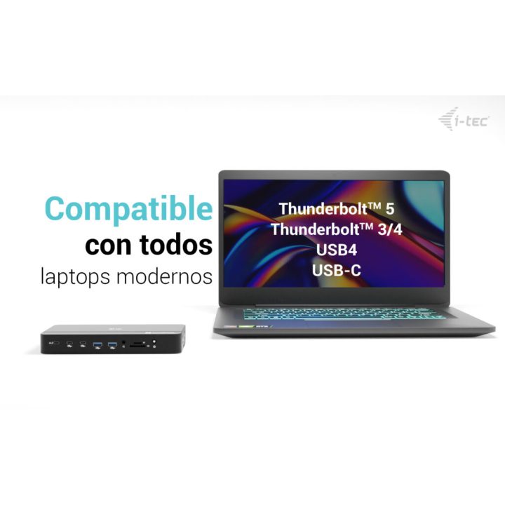 i-tec Thunderbolt 5 Triple Display Docking Station, M.2 slot, 6x USB…