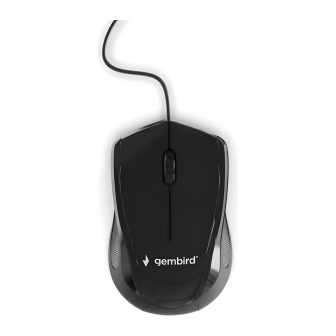 Gembird MUS-3B-02 ratón Oficina Ambidextro USB tipo A Óptico 1000 DPI