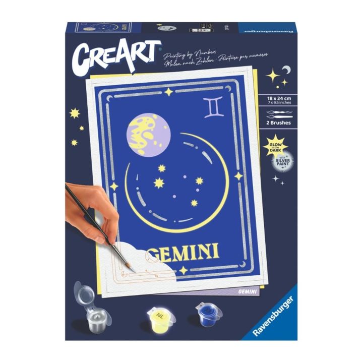 Ravensburger creart trend d zodiac paint by numbers kit: geminis…