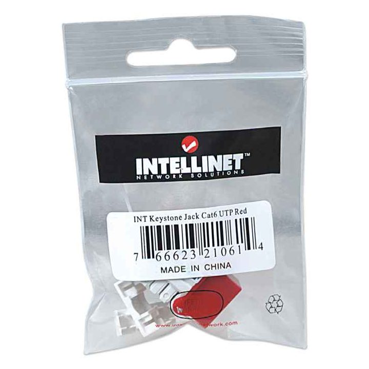 Intellinet RJ45 CAT6 Impact Keystone Jack Blue
