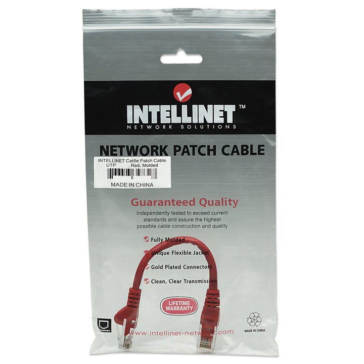 Cabo de rede Intellinet Cat5e UTP Vermelho 0,5 m U/UTP (UTP)