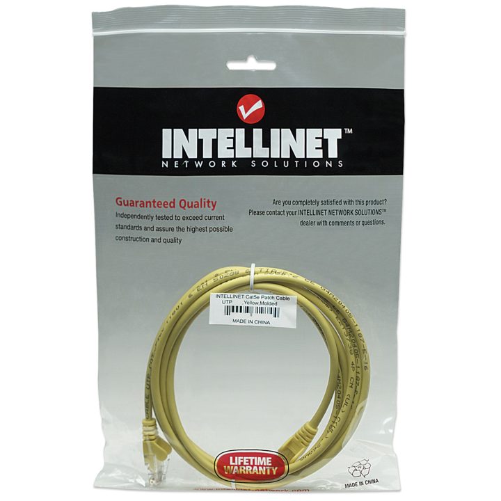 Intellinet RJ-45, M/M, 1m Yellow Cat5e U/UTP (UTP) Network Cable