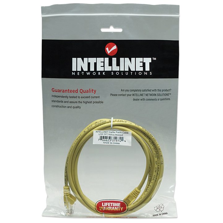 Intellinet Cat5e UTP, 2m cable de red Amarillo U/UTP (UTP)