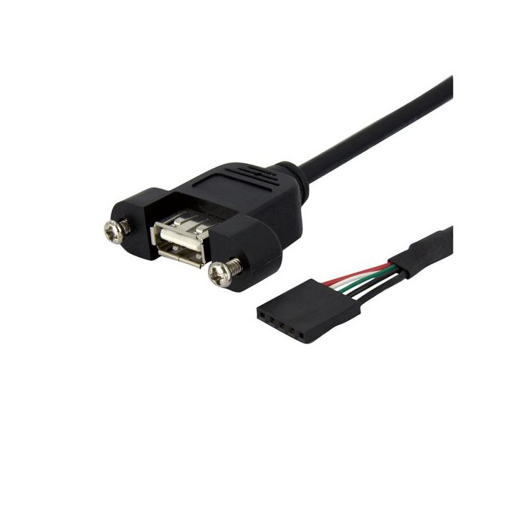 StarTech.com 30cm USB 2.0 Panel Mount Cable to Motherboard Header -…