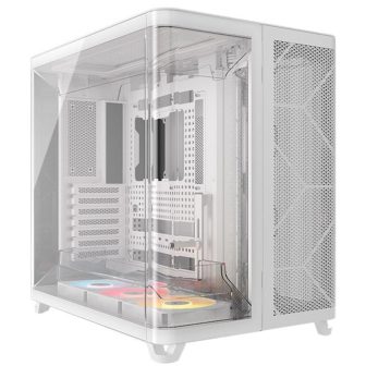 Caja ordenador Corsair air 5400 rs-r ARGB ATX cristal templado blanca…