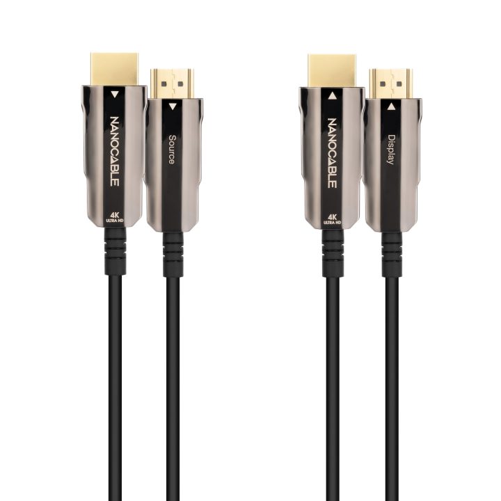Nanocable Cabo HDMI V2.0 AOC 4K@60Hz 18Gbps A/M-A/M, Preto, 15 m